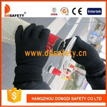 Vente Chaude Nylon Coton Gants Tricotés PVC Points Dkp429